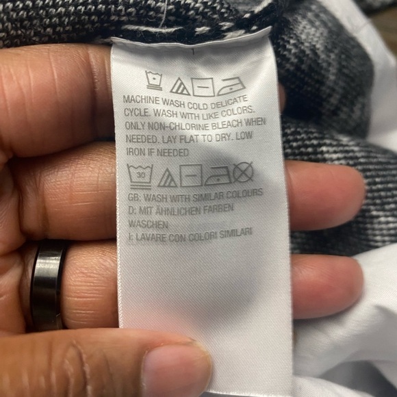 Isaac Mizrahi Live! Layered Jacquard Pullover Sweater Black/white 2X - Picture 7 of 7